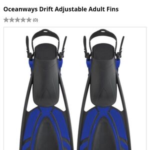 ♥️Oceanways Professional Drift Unisex Adjustable Fins Adult L/XL M 9-13, W 10-14